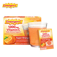 益满喜(Emergen-C)维生素C泡腾粉30包 鲜橙味 富含1000mgVC 美国原装进口