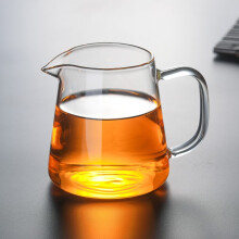 加厚玻璃公道杯耐高温玻璃分茶器大号玻璃茶海茶道配件 450ml直身公道杯