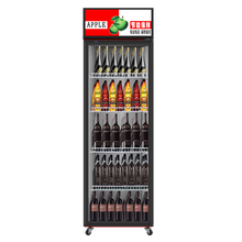 坤创 饮料展示柜冷藏柜饮料啤酒柜超市立式冰箱直冷酒水柜 红黑单门400L 风冷