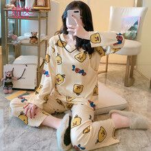 媗仪月子服春秋冬季薄款产后3月份4夏天薄款产妇出院服哺乳孕妇睡衣女5月份6喂奶家居服套装 1#210-6 L码