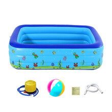 盈泰 充气游泳池婴儿家用洗澡盆泡澡桶浴缸加厚保温桶浴盆儿童宝宝戏水玩具 YT-320A 1.1米三层套装