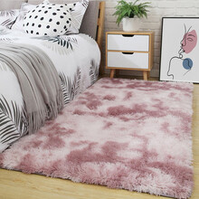 已庚 地毯卧室 床边毯网红ins家用简约现代满铺客厅茶几毯床头长方形可爱渐变毛绒垫 渐变紫色 80X200CM