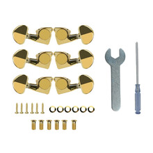 名森民谣木吉他琴钮吉他弦钮半封闭琴钮全封闭琴钮上弦器金属吉他旋钮配件 全封闭1~6弦使用套装（金色）