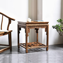 仙作海棠红木家具非洲鸡翅木（学名：非洲崖豆木）简约小茶几桌泡茶桌边柜新中式实木简单茶几客厅小茶几迷你
