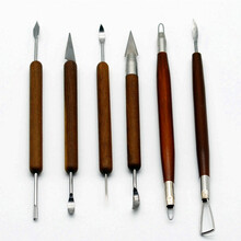 手办模型雕塑工具 精雕油泥 软陶泥塑手办陶艺超轻粘土造型刀套装 6件装二