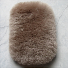 便捷擦鞋布手套式羊毛抛光护理清洁毛刷擦皮鞋神器擦鞋软布套装 豆沙色