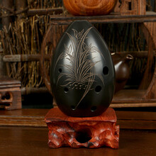 埙乐器大全勋初学者七星八孔土陶陨成人熏入门教材便携式埙古乐器 铭香兰草款