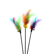 千翌严选 猫玩具逗猫棒羽毛毛球蝴蝶流苏逗猫棒仙女棒宠物用品猫咪玩具 羽毛铃铛逗猫棒