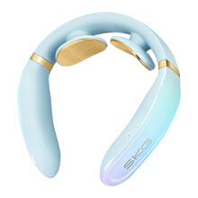 SKG 颈椎按摩器 颈椎按摩仪 肩颈按摩器 颈椎经络护颈仪 蓝牙控制款 K6炫彩浅蓝 王一博代言