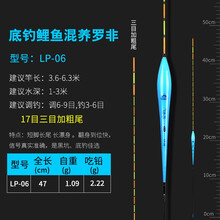 冠标小碎目鲫鱼漂轻口高灵敏鲫鱼漂春钓纳米鱼漂加粗醒目浮漂正品抗风浪抗走水鱼漂 lp-06 三目加粗尾 鲤鱼混养底钓罗非 单支管装（收藏加购送一...