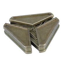 笼中取物魔锁27款烧脑高难度魔术合金解锁笼中星鲁班锁魔球魔戒取刺四方锁回形解环 正三角 4星