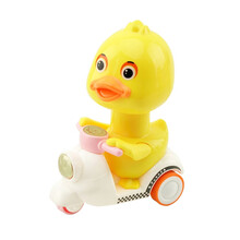 丹米琦 回力儿童惯性按压玩具车早教玩具室内男女孩小黄鸭摩托车惯性压力萌萌鸭686b-01