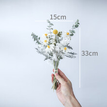 餐桌装饰花干花桌面摆设尤加利叶云南玫瑰diy真干花天然南栖于野 文心兰花束 干花包