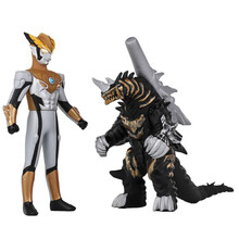 万代BANDAI奥特曼玩具儿童节礼物男孩动漫周边英雄超人怪兽罗索奥特曼大地形态超决战格尔吉欧王BANC69003