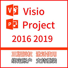 正版Visio project 2016 2019专业版 流程图制作软件注册密钥终身授权 project2019绑定微软账户