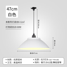 led工业风喇叭单头吊灯工矿灯罩创意个性展厅健身房舞蹈室餐厅灯健身房灯 18寸白吊线(30Wled)