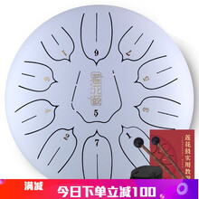 琴兹（Qin Ci） 空灵鼓10寸12寸无忧鼓色空鼓忘忧鼓钢舌鼓手碟莲花鼓成人儿童初学打击乐器好先生 白色11音 10寸（直径25cm）
