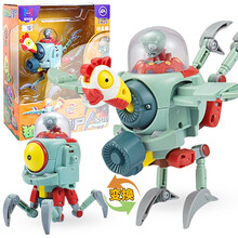 植物大战僵尸玩具变形玩具可变形拼插巨人僵尸五合体儿童玩具男孩礼盒装小孩生日礼物 【单只装】变形教室合金版-僵尸鸡守护者