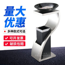 酒店垃圾桶大堂立式不锈钢室外电梯口宾馆走廊大厅带烟灰缸桶果皮桶箱电梯口 S型不锈钢