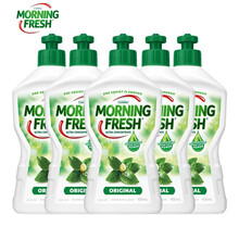 澳洲进口Morning Fresh 浓缩护手洗洁精 400ml 高效去油 超浓缩不伤手 果蔬奶瓶 原味*5瓶