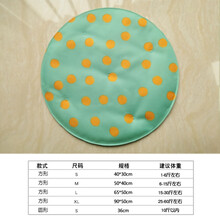 拓海宠物冰垫夏季物理降温神器制冷凝胶冰凉垫坐垫避暑狗狗凉垫 绿色橘点 直径36cm