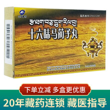 金珠雅砻十六味马蔺子丸 0.4g*24丸 1盒十六味马蔺子丸