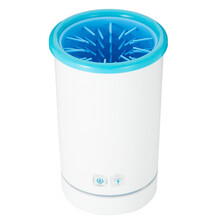 【抖音同款】宠物洗脚杯自动 狗狗猫咪电动洗脚器 自动洗爪杯爪足部清洁机 蓝白-L号