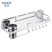 摩恩（MOEN）厨房挂件挂架套装不锈钢厨房置物架 刀架 挂架挂钩 50cm单筒KAC0101SL
