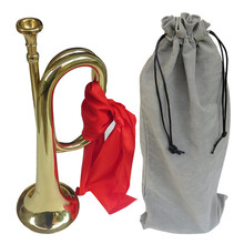 军号冲锋号小步号先锋号鼓号 集结号小号吹奏乐器道具MYFS 大布号+袋子+红布+手套
