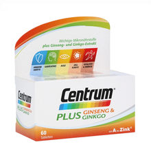 【JD物流】Centrum美国善存儿童成年人复合维生素矿物质微量元素 善存 成年人维生素片 德国版 成年人人参+银杏复合银片60粒(12526569) 德国直邮原装进口