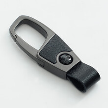 适用于汽车钥匙扣男挂件真皮创意高档简约宝马奥迪奔驰大众红旗现代长安哈弗别克丰田凯迪拉克本田三菱宝骏 适用-标致（皮宽1.0CM）