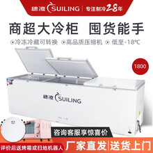 穗凌（SUILING）冰柜商用大容量冷冻柜速冻急冻单温冷柜 冷藏冷冻大冰柜 卧式冷柜 穗凌冰箱 BD-1800（3305*930*1065）