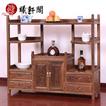 鸿韵天成红木家具非洲鸡翅木（学名：非洲崖豆木）餐边柜实木中式仿古储物柜碗柜厨房柜灶台收纳柜置物柜 长110*宽36*高98cm
