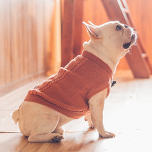 ISPET狗狗防掉毛衣服秋冬保暖毛衣雪纳瑞泰迪法斗比熊&复古牛角 酒红色 M（建议5-7斤）