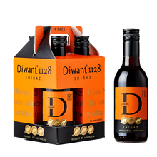 超市	
小瓶红酒 澳大利亚原瓶进口红酒 袋王Diwant1128西拉子小瓶微红酒187ml礼盒装 4瓶装 187ml*4