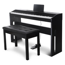 博仕德 电钢琴88键重锤木纹电子钢琴智能钢琴烤戴耳机漆儿童成人初学者幼师专业数码钢琴立体便携式电子琴 单踏板力度键木纹黑(配双人凳+大礼包)