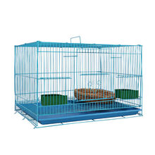 兔笼兔子笼荷兰猪笼子松鼠笼笼兔窝兔笼子特大号家用宠物笼 中号豪华套餐50*33*33蓝色
