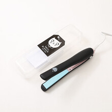 迷你直发器直卷两用卷发器拉直板空气刘海内扣学生直发器卷发棒 黑色大脸猫+9个礼品(送便携盒