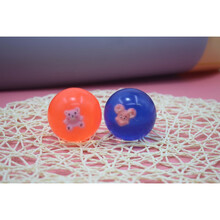 橡胶实心弹力球儿童怀旧玩具按摩橡胶球弹弹球蹦蹦球弹跳球 公仔1个(直径5.5厘米)