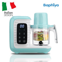 Baphiya意语音款婴儿辅食机蒸煮搅拌一体机宝宝辅食锅蒸汽破壁料理机电动搅拌机多功能加热果汁研磨器 语音款绿
