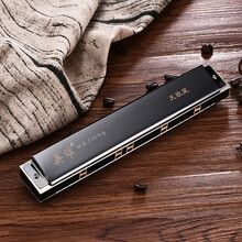 英雄上海国光28孔复音口琴高级成人专业初学者演奏级男生学生自学 黑色重音【收藏加购送全套赠品】