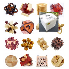 神龙摆尾儿童木质制解锁力玩具拼装孔明锁鲁班锁套装 16个D款套餐配14个包装盒