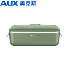 奥克斯加热饭盒可插电保温自热当便携上班族带饭神器无水电热饭盒 绿色