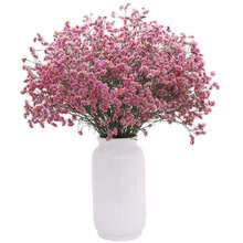 杞沐 云南满天星干花大束勿忘我家居摆设小清新装饰鲜花真花ins干花束 粉水晶 不含花瓶