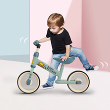 乐的（Luddy）儿童滑步车平衡车3-4岁自行车小黄鸭小孩子无脚踏单车宝宝学步车溜溜车滑行扭扭车 松柏绿