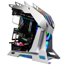 大水牛（BUBALUS）铁血战士 银色 台式电脑电竞铝机箱（支持ATX/异形游戏机箱/玻璃侧透/支持360水冷/双U3）
