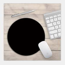 圆形可爱鼠标垫小号定制雷真超大号电脑办公游戏女生个性动漫卡通桌垫 纯黑圆形 200*200*2MM