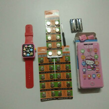 儿童玩具手表 3-6岁婴儿童0-3岁益智早教玩具学习故事机卡通手表男女孩宝宝音乐唐诗 红手表+粉手机