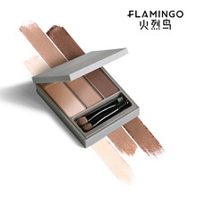 火烈鸟眉粉立体三色自然高光阴影侧影不易脱色眉笔膏学生 02#自然棕