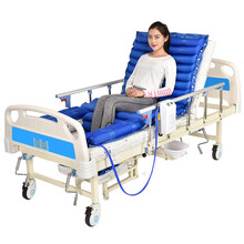 礼达康 老年人家用多功能床 医用病床 医院瘫痪病人康复家庭手动升降翻身非电动 中曲加厚款+防褥疮气垫